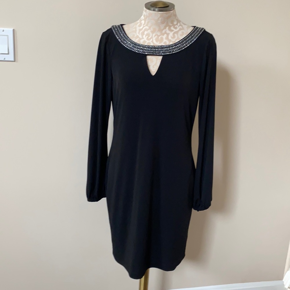 Calvin Klein Black Rhinestone Dress